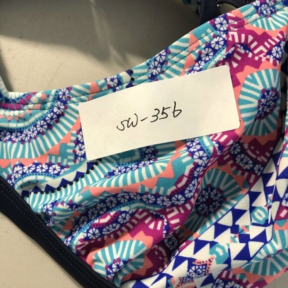 Athleta Bikini Top‎ Multicolored Print Size 32 B/C - Picture 9 of 9